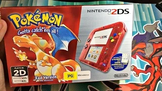 Unboxing a Nintendo 2DS:  20th Anniversary Pokemon RED VERSION!!