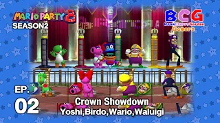 Mario Party 8 SS2 EP 02 Minigame Tent - Crown Showdown - Yoshi,Birdo,Wario,Waluigi