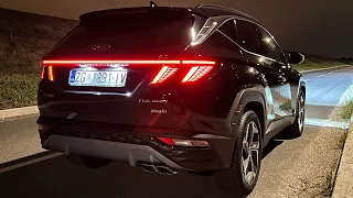 Hyundai Tucson 2023 de noche - IMPRESIONANTES luces LED, luces AMBIENT y cabina digital (PHEV)