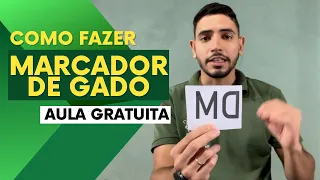 Como Fazer uma Marca pra Gado. Marca Simples com 2 Letras