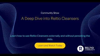 A Deep Dive into Reltio Cleansers