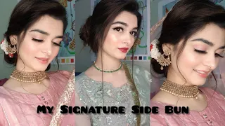 My Signature Side Bun Tutorial || Elegant Hairstyle