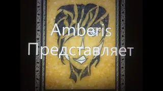 Amber paintings mosaic Martian Girl