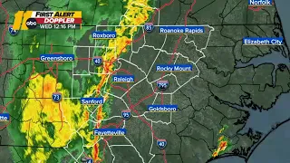 LIVE: Possibly severe storms move through North Carolina; tornado watch active