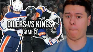 REACTION TO GAME 3 OILERS VS KINGS (4/26) | FULL GAME HIGHLIGHTS!