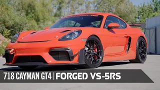 Porsche 718 Cayman GT4 on Apex VS-5RS Forged Wheels