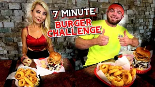 7 MIN BURGER CHALLENGE AT Yoyo's Burgers in Anaheim, CA!! #RainaisCrazy ft. @Bandana.Eats1