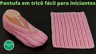 Easy knitting slipper for beginners