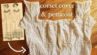 Examining Antique Edwardian Combinations | Corset Cover & Petticoat in One Undergarment!