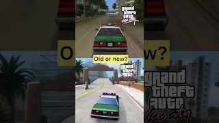 GTA Trilogy (OG) vs GTA Trilogy definitive edition - Police car(comparison) #shorts #gta