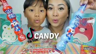 TIK TOK Most Popular Candy * Squishmallows Gummy, Giant Slush Puppie Spray Candy & Rainbow Streamers