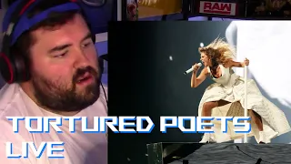 Singer reaction to Taylor Swift - Entire Tortured Poets Department Eras Tour Set LIVE