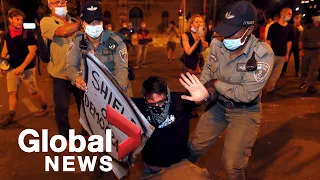 Police in Israel arrest at least 12 during anti-Netanyahu protests