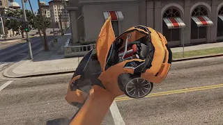 GTA 5 Car Crashes Compilation #16 (With Roof And Door Deformation)