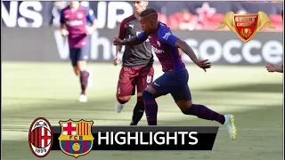 AC Milan vs Barcelona 1-0 - All Goals & Extended Highlights - Friendly 04/08/2018 HD