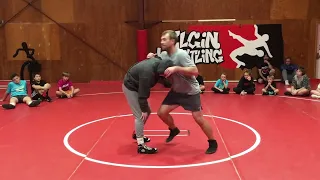 Takedown Options from the Underhook  Snap Down, Throw by to Single Leg and Knee Pick