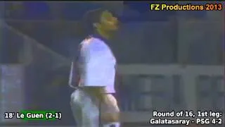 Cup Winners Cup 1996-1997, Round of 16 (1st leg): Galatasaray - PSG 4-2 (Le Guen goal)