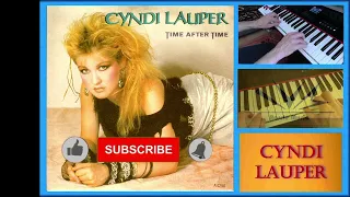 Time After Time- Cyndi Lauper - Instrumental with lyrics  [subtitles]