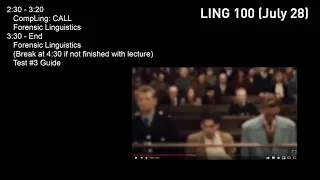 LING 100 - [10] Forensic Linguistics