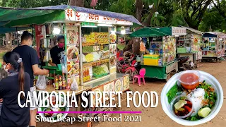 Siem Reap Evening Street Food | Cambodia Noodle | Exploring Street Food in Siem Reap Cambodia 2021