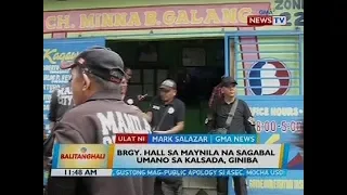 Bgry. hall sa Maynila na sagabal umano sa kalsada, giniba