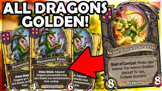 NEW Dragon Comp: EVERYTHING IS GOLDEN! | Hearthstone Battlegrounds