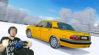 ДРИФТАНУЛ НА ВОЛГЕ В ПАССАЖИРКОЙ - РЕАКЦИЯ ДЕВУШКИ НА ДРИФТ CITY CAR DRIVING + РУЛЬ