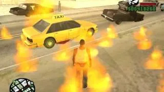 gta sa- cj on fire