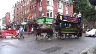 A horse drawn London omnibus