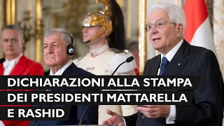 Dichiarazioni alla Stampa da parte del Presidente Mattarella e del Presidente Abdul Latif Rashid