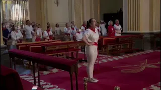 Jota Que hizo a San Fermín llorar. Estela Alarcón y Alberto Magán. Capilla San Fermín. 7 julio 2022