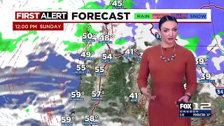 First Alert Friday evening FOX 12 weather forecast (2/16)