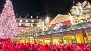 2023 London Covent Garden Christmas Lights & Tree Switch-On ✨ incl. Seven Dials Lights 🎄 4K HDR