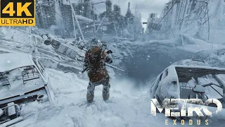 Metro Exodus PC 4K Enhanced Edition first gameplay .Ultra Realistic Graphics RTX gameplay Snow scene