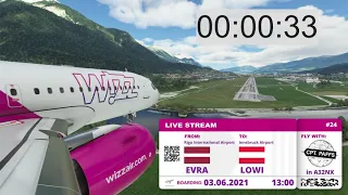 [MSFS 2020] LIVE STREAM | Vatsim | Ryga (EVRA) - Innsbruck (LOWI) | A32NX FBW