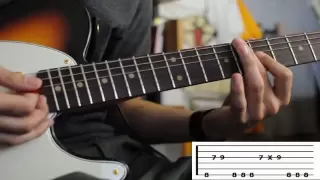 how to play CAN'T STOP main riff red hot chili peppers lesson with TAB