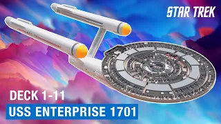 Star Trek: The most detailed 3D model of the USS Enterprise NCC-1701 ever! Deck 1-11