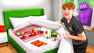 I Built a SECRET McDonald's in My Room!