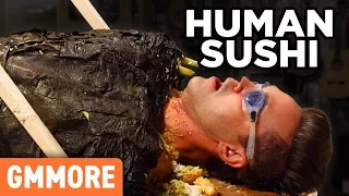 Eating a Human Sushi Roll