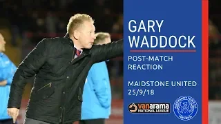 Gary Waddock Post-Match: Maidstone United (H)