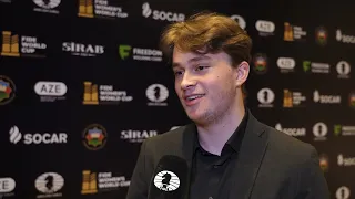 Vincent Keymer on defeating Carlsen: "It was an equal game and then I got a chance and used it."