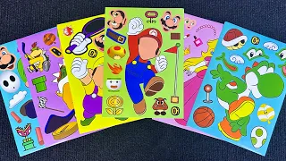 [ToyASMR] Decorate with Sticker Book Super Mario Bros ✨ #paperdiy #asmr #supermariobros