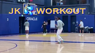 📺 Jonathan Kuminga workout/3s/rehab after Golden State Warriors practice, day before LA Clippers