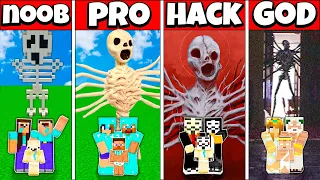 Minecraft Battle FAMILY THE ANGEL SCP BUILD HOUSE CHALLENGE NOOB vs PRO vs HACKER vs GOD Animation