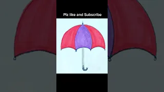 Very easy to draw Umbrella ☔ #shorts #drawing  #youtubeshorts #art #satisfying