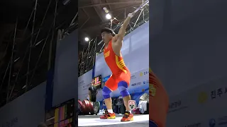 0-222kg World Record by Tian Tao (89kg 🇨🇳) Full video on out channel! #cleanandjerk #weightlifting