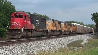 NS 297 Departing Moberly w/IC 1029 9-9-2014