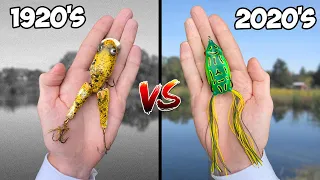 100 YEAR OLD FROG vs MODERN FROG Bass Fishing Challenge! (INSANE)