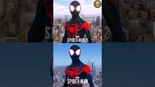 Marvel's Spider-Man Miles Morales vs Marvel's Spider-Man 2 Suit Comparison (4K 60FPS)