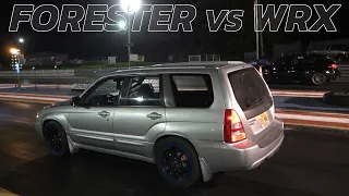 Forester vs WRX Drag racing